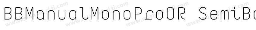 BBManualMonoProOR SemiBold字体转换